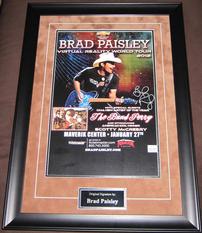 Brad Paisley Signed Concert Poster 202//233